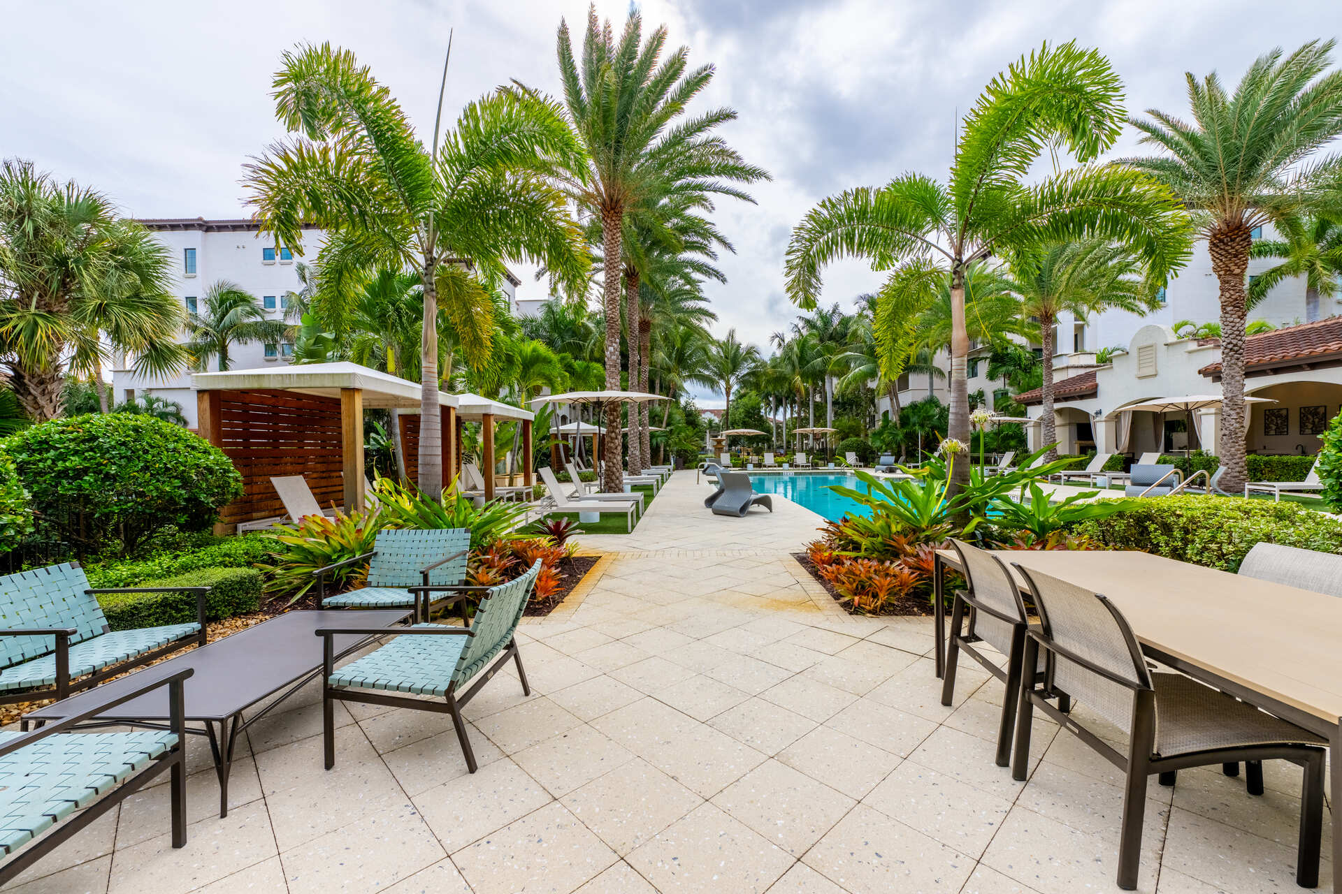 Poolside Seating And Dining Area